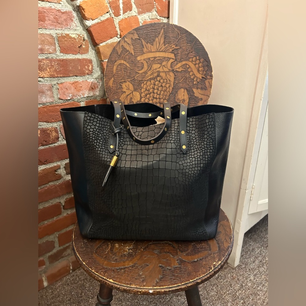 Black Croc Kempton & Co. handbag